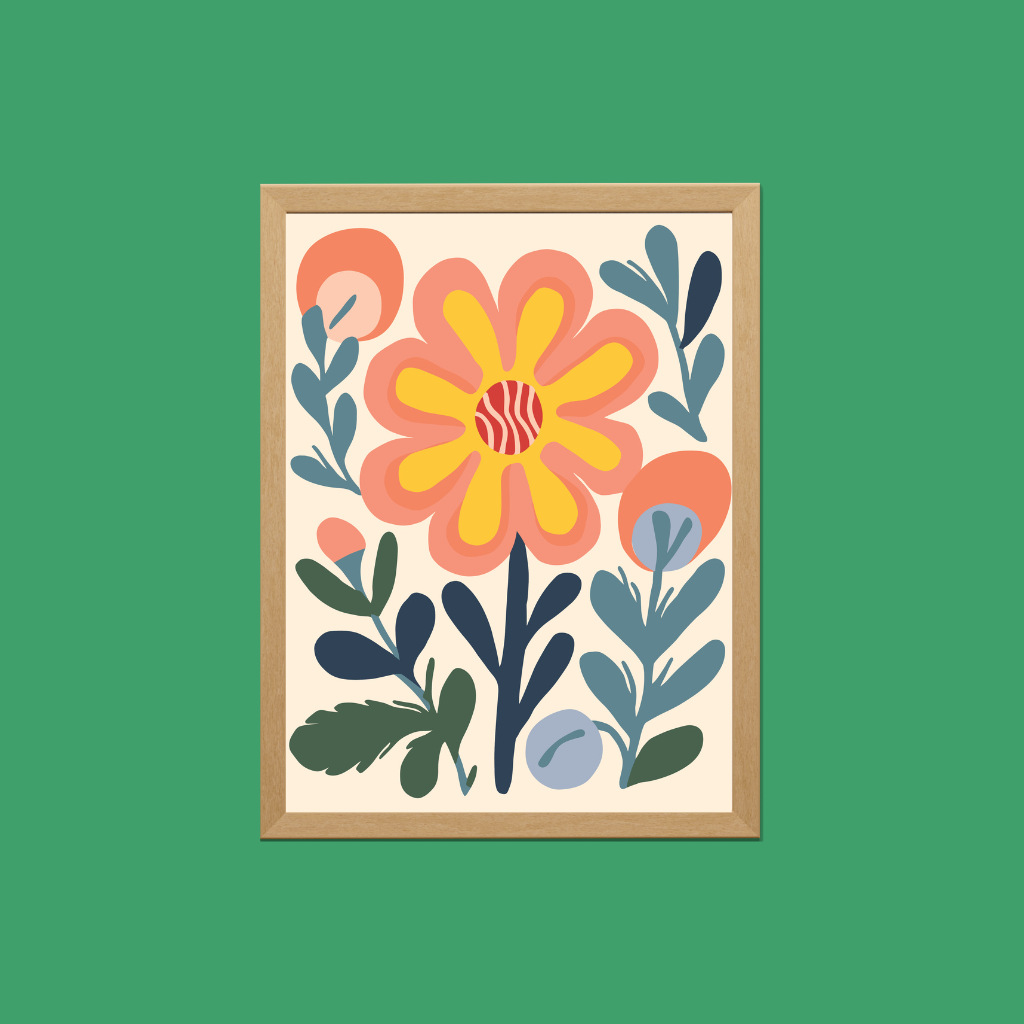Flower Prints + Abstract Art Handmade, over 500 prints